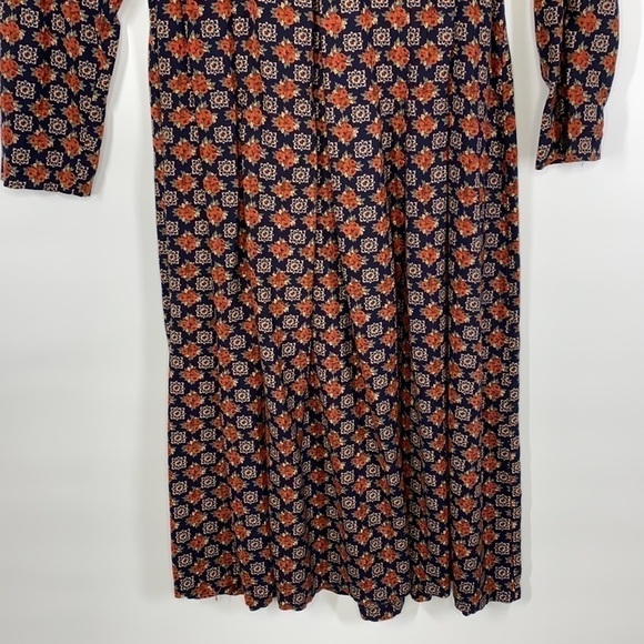 Vintage Expo Petite Rose Long Sleeve Prairie Dress 8 Petite - Picture 3 of 8